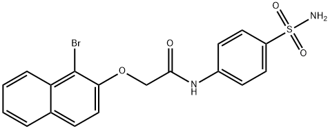 N-[4-(aminosulfonyl)phenyl]-2-[(1-bromo-2-naphthyl)oxy]acetamide Structure