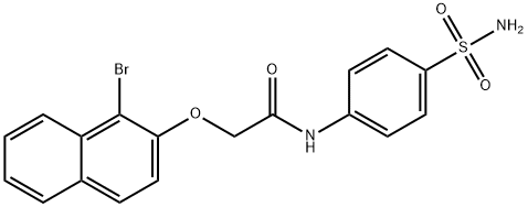 N-[4-(aminosulfonyl)phenyl]-2-[(1-bromo-2-naphthyl)oxy]acetamide 结构式