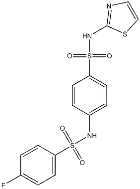 4-{[(4-fluorophenyl)sulfonyl]amino}-N-(1,3-thiazol-2-yl)benzenesulfonamide,315679-03-9,结构式