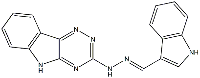 1H-indole-3-carbaldehyde 5H-[1,2,4]triazino[5,6-b]indol-3-ylhydrazone 结构式