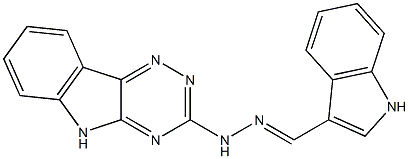 1H-indole-3-carbaldehyde 5H-[1,2,4]triazino[5,6-b]indol-3-ylhydrazone 化学構造式