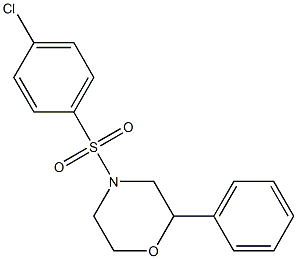 4-[(4-chlorophenyl)sulfonyl]-2-phenylmorpholine Structure