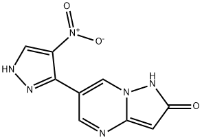 6-(4-硝基-1H-吡唑-3-基)吡唑并[1,5-A]嘧啶-2(1H)-酮,323199-38-8,结构式