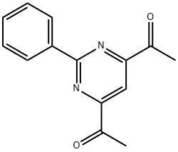 1,1'-(2-phenylpyrimidine-4,6-diyl)bis(ethan-1-one) 化学構造式