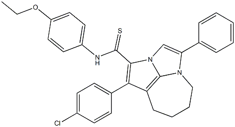 326016-14-2 1-(4-chlorophenyl)-N-(4-ethoxyphenyl)-4-phenyl-5,6,7,8-tetrahydro-2a,4a-diazacyclopenta[cd]azulene-2-carbothioamide