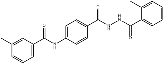 3-methyl-N-(4-{[2-(2-methylbenzoyl)hydrazino]carbonyl}phenyl)benzamide Struktur