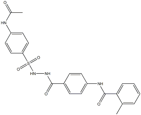 N-{4-[(2-{[4-(acetylamino)phenyl]sulfonyl}hydrazino)carbonyl]phenyl}-2-methylbenzamide Structure