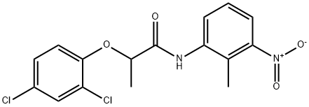 2-(2,4-dichlorophenoxy)-N-(2-methyl-3-nitrophenyl)propanamide Struktur