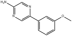 2-Amino-5-(3-methoxyphenyl)pyrazine Structure