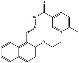 N'-[(2-ethoxy-1-naphthyl)methylene]-6-methylnicotinohydrazide Structure