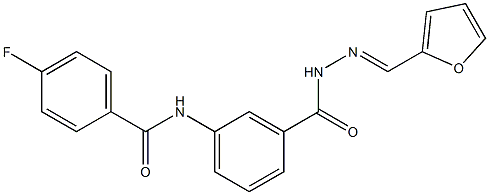 4-fluoro-N-(3-{[2-(2-furylmethylene)hydrazino]carbonyl}phenyl)benzamide,329052-54-2,结构式