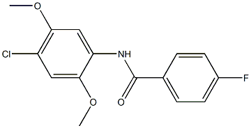 N-(4-chloro-2,5-dimethoxyphenyl)-4-fluorobenzamide 结构式