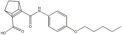 3-{[4-(pentyloxy)anilino]carbonyl}bicyclo[2.2.1]hept-5-ene-2-carboxylic acid Structure