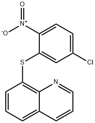 8-({5-chloro-2-nitrophenyl}sulfanyl)quinoline 结构式