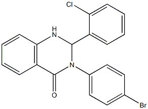 3-(4-bromophenyl)-2-(2-chlorophenyl)-2,3-dihydro-4(1H)-quinazolinone,330451-12-2,结构式