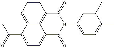 6-acetyl-2-(3,4-dimethylphenyl)-1H-benzo[de]isoquinoline-1,3(2H)-dione Structure