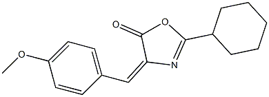 2-cyclohexyl-4-(4-methoxybenzylidene)-1,3-oxazol-5(4H)-one,331269-30-8,结构式