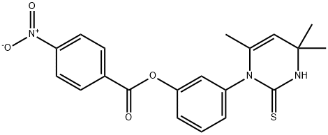 3-(4,4,6-trimethyl-2-thioxo-3,4-dihydro-1(2H)-pyrimidinyl)phenyl 4-nitrobenzoate 结构式