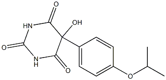 5-hydroxy-5-(4-isopropoxyphenyl)-2,4,6(1H,3H,5H)-pyrimidinetrione 化学構造式