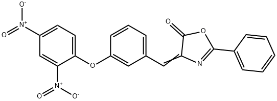 4-(3-{2,4-bisnitrophenoxy}benzylidene)-2-phenyl-1,3-oxazol-5(4H)-one,331659-80-4,结构式