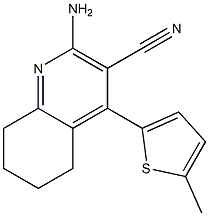 2-amino-4-(5-methyl-2-thienyl)-5,6,7,8-tetrahydro-3-quinolinecarbonitrile Structure