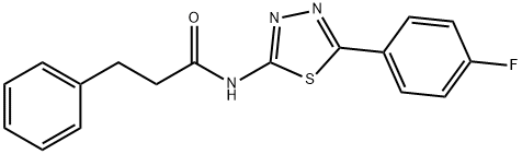 N-[5-(4-fluorophenyl)-1,3,4-thiadiazol-2-yl]-3-phenylpropanamide Structure