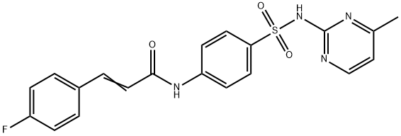 3-(4-fluorophenyl)-N-(4-{[(4-methyl-2-pyrimidinyl)amino]sulfonyl}phenyl)acrylamide Structure