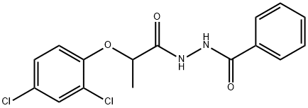 N'-[2-(2,4-dichlorophenoxy)propanoyl]benzohydrazide 化学構造式
