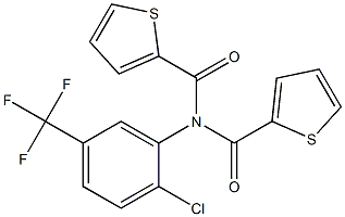 N-[2-chloro-5-(trifluoromethyl)phenyl]-N-(2-thienylcarbonyl)-2-thiophenecarboxamide 化学構造式