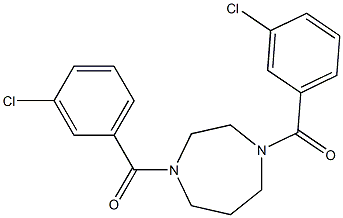 [4-(3-chlorobenzoyl)-1,4-diazepan-1-yl](3-chlorophenyl)methanone 化学構造式