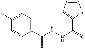 4-iodo-N'-(2-thienylcarbonyl)benzohydrazide 化学構造式