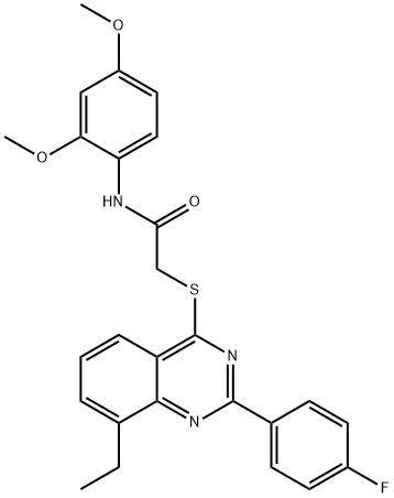 332880-94-1 N-(2,4-dimethoxyphenyl)-2-{[8-ethyl-2-(4-fluorophenyl)-4-quinazolinyl]sulfanyl}acetamide