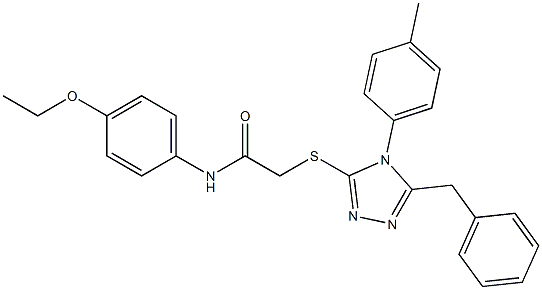 2-{[5-benzyl-4-(4-methylphenyl)-4H-1,2,4-triazol-3-yl]sulfanyl}-N-(4-ethoxyphenyl)acetamide Struktur