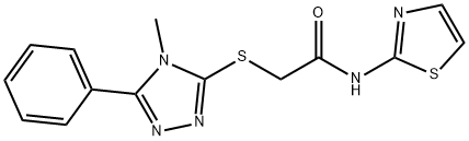 333318-86-8 2-[(4-methyl-5-phenyl-4H-1,2,4-triazol-3-yl)sulfanyl]-N-(1,3-thiazol-2-yl)acetamide