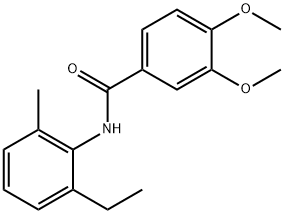 N-(2-ethyl-6-methylphenyl)-3,4-dimethoxybenzamide 结构式
