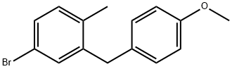 5-Bromo-2-methyl-4'-methoxydiphenylmethane Struktur