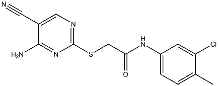 2-[(4-amino-5-cyanopyrimidin-2-yl)sulfanyl]-N-(3-chloro-4-methylphenyl)acetamide|