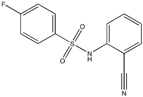 N-(2-cyanophenyl)-4-fluorobenzenesulfonamide 结构式