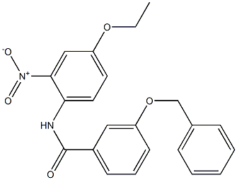 3-(benzyloxy)-N-{4-ethoxy-2-nitrophenyl}benzamide Struktur