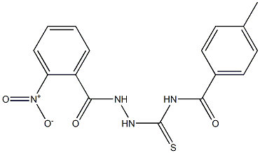 N-[(2-{2-nitrobenzoyl}hydrazino)carbothioyl]-4-methylbenzamide,333444-79-4,结构式