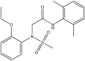 N-(2,6-dimethylphenyl)-2-[2-ethoxy(methylsulfonyl)anilino]acetamide,333449-75-5,结构式