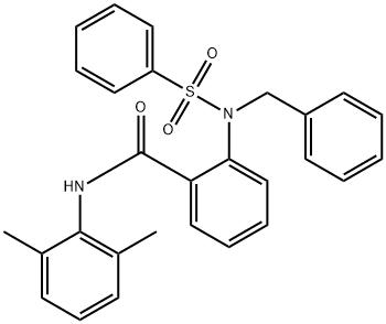 2-[benzyl(phenylsulfonyl)amino]-N-(2,6-dimethylphenyl)benzamide 结构式