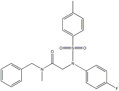 N-benzyl-2-{4-fluoro[(4-methylphenyl)sulfonyl]anilino}-N-methylacetamide 结构式