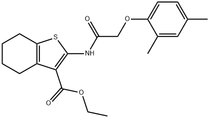 ethyl 2-{[(2,4-dimethylphenoxy)acetyl]amino}-4,5,6,7-tetrahydro-1-benzothiophene-3-carboxylate Struktur