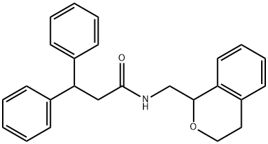 N-(3,4-dihydro-1H-isochromen-1-ylmethyl)-3,3-diphenylpropanamide Struktur