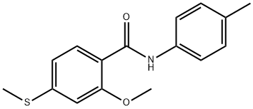 2-methoxy-N-(4-methylphenyl)-4-(methylsulfanyl)benzamide,335205-33-9,结构式