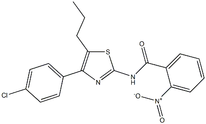 N-[4-(4-chlorophenyl)-5-propyl-1,3-thiazol-2-yl]-2-nitrobenzamide,335209-44-4,结构式