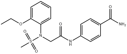 4-({[2-ethoxy(methylsulfonyl)anilino]acetyl}amino)benzamide Structure