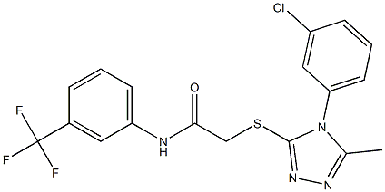 2-{[4-(3-chlorophenyl)-5-methyl-4H-1,2,4-triazol-3-yl]sulfanyl}-N-[3-(trifluoromethyl)phenyl]acetamide Structure