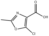 5-chloro-2-methyloxazole-4-carboxylic acid 化学構造式